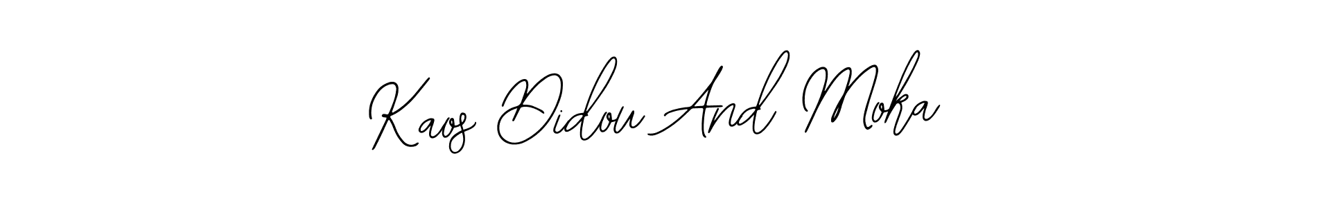 Also we have Kaos Didou And Moka name is the best signature style. Create professional handwritten signature collection using Bearetta-2O07w autograph style. Kaos Didou And Moka signature style 12 images and pictures png