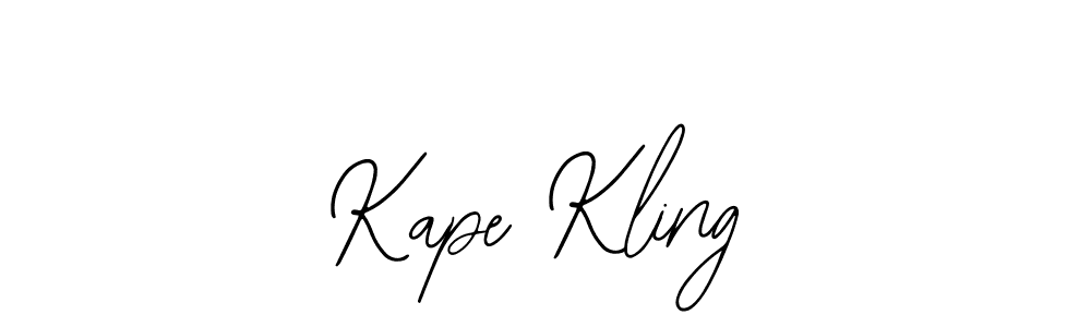 How to make Kape Kling signature? Bearetta-2O07w is a professional autograph style. Create handwritten signature for Kape Kling name. Kape Kling signature style 12 images and pictures png