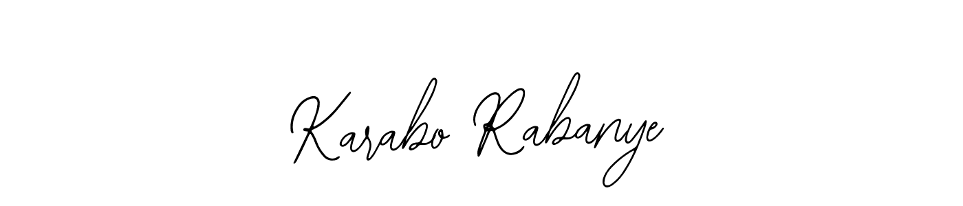 Bearetta-2O07w is a professional signature style that is perfect for those who want to add a touch of class to their signature. It is also a great choice for those who want to make their signature more unique. Get Karabo Rabanye name to fancy signature for free. Karabo Rabanye signature style 12 images and pictures png