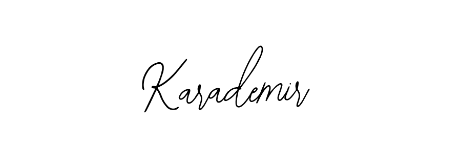 How to make Karademir name signature. Use Bearetta-2O07w style for creating short signs online. This is the latest handwritten sign. Karademir signature style 12 images and pictures png