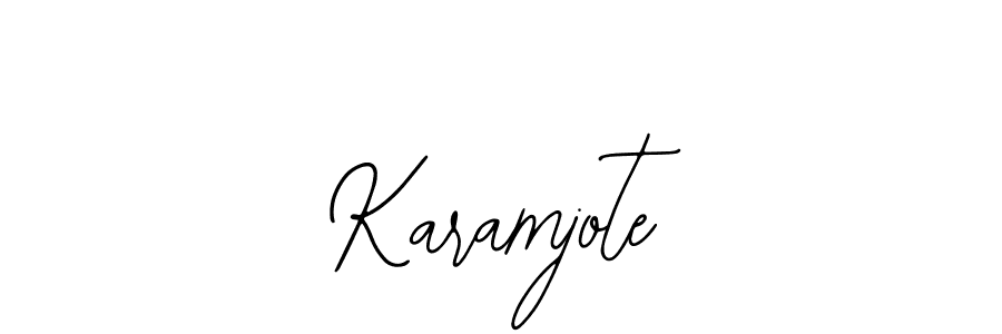 Use a signature maker to create a handwritten signature online. With this signature software, you can design (Bearetta-2O07w) your own signature for name Karamjote. Karamjote signature style 12 images and pictures png