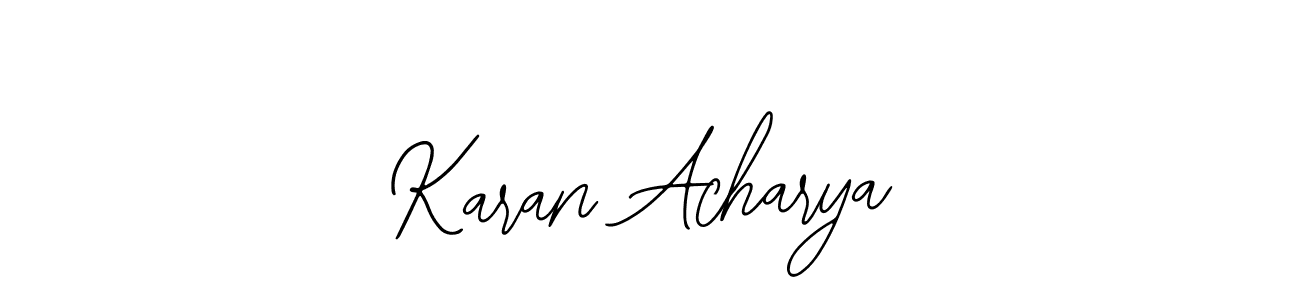 if you are searching for the best signature style for your name Karan Acharya. so please give up your signature search. here we have designed multiple signature styles  using Bearetta-2O07w. Karan Acharya signature style 12 images and pictures png