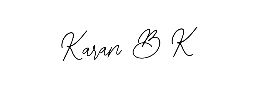 Similarly Bearetta-2O07w is the best handwritten signature design. Signature creator online .You can use it as an online autograph creator for name Karan B K. Karan B K signature style 12 images and pictures png