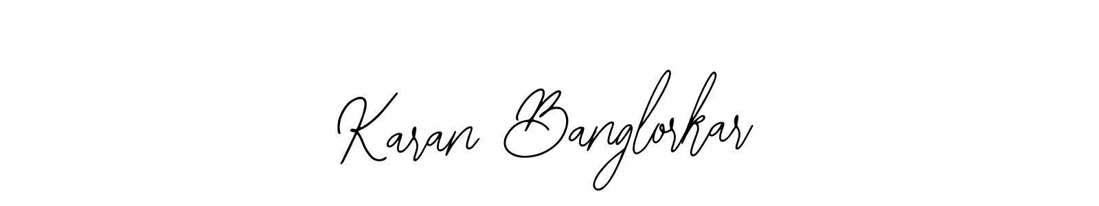 Design your own signature with our free online signature maker. With this signature software, you can create a handwritten (Bearetta-2O07w) signature for name Karan Banglorkar. Karan Banglorkar signature style 12 images and pictures png