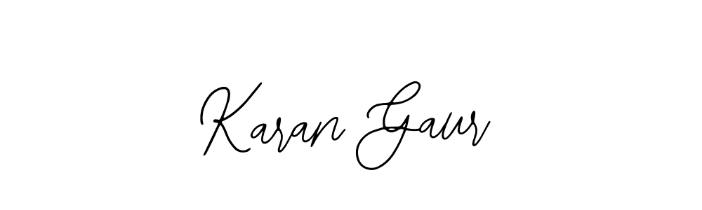 How to make Karan Gaur name signature. Use Bearetta-2O07w style for creating short signs online. This is the latest handwritten sign. Karan Gaur signature style 12 images and pictures png