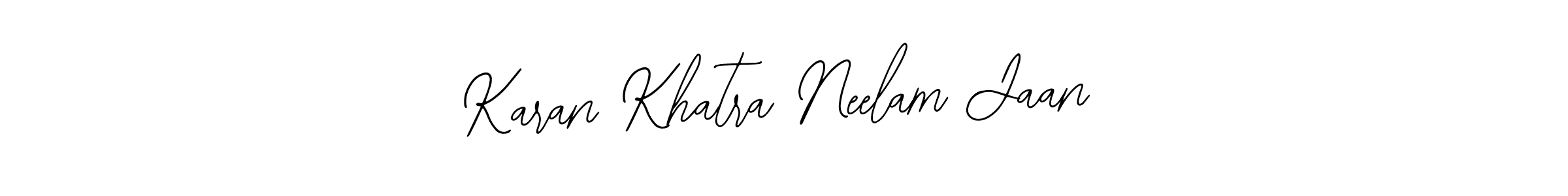 This is the best signature style for the Karan Khatra Neelam Jaan name. Also you like these signature font (Bearetta-2O07w). Mix name signature. Karan Khatra Neelam Jaan signature style 12 images and pictures png