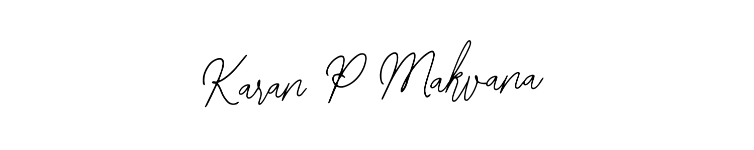 if you are searching for the best signature style for your name Karan P Makvana. so please give up your signature search. here we have designed multiple signature styles  using Bearetta-2O07w. Karan P Makvana signature style 12 images and pictures png