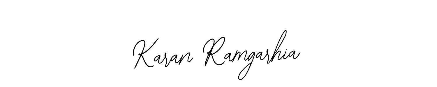How to make Karan Ramgarhia name signature. Use Bearetta-2O07w style for creating short signs online. This is the latest handwritten sign. Karan Ramgarhia signature style 12 images and pictures png