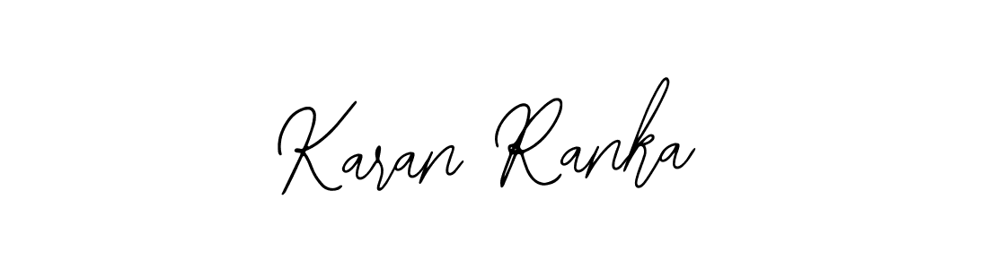 You should practise on your own different ways (Bearetta-2O07w) to write your name (Karan Ranka) in signature. don't let someone else do it for you. Karan Ranka signature style 12 images and pictures png