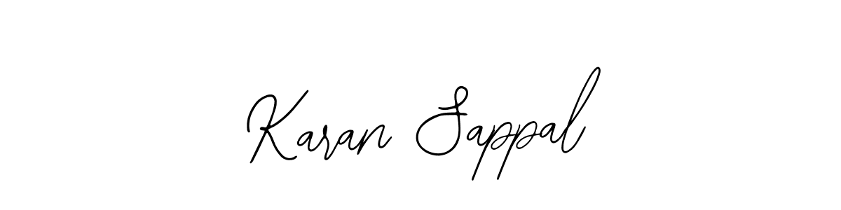 You should practise on your own different ways (Bearetta-2O07w) to write your name (Karan Sappal) in signature. don't let someone else do it for you. Karan Sappal signature style 12 images and pictures png