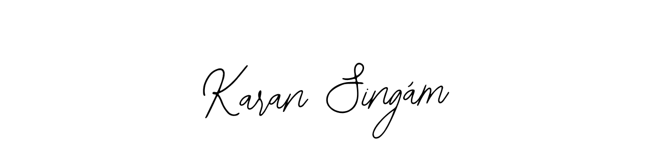 if you are searching for the best signature style for your name Karan Singám. so please give up your signature search. here we have designed multiple signature styles  using Bearetta-2O07w. Karan Singám signature style 12 images and pictures png