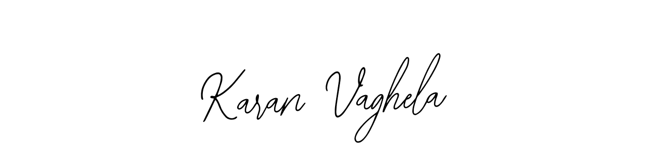 How to make Karan Vaghela name signature. Use Bearetta-2O07w style for creating short signs online. This is the latest handwritten sign. Karan Vaghela signature style 12 images and pictures png