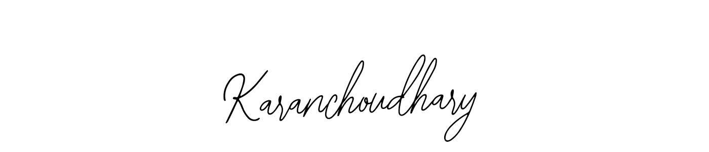 How to make Karanchoudhary signature? Bearetta-2O07w is a professional autograph style. Create handwritten signature for Karanchoudhary name. Karanchoudhary signature style 12 images and pictures png
