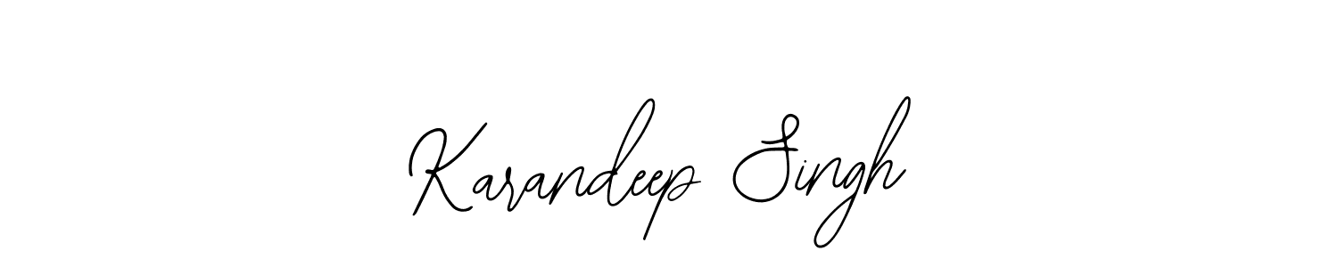 How to make Karandeep Singh name signature. Use Bearetta-2O07w style for creating short signs online. This is the latest handwritten sign. Karandeep Singh signature style 12 images and pictures png