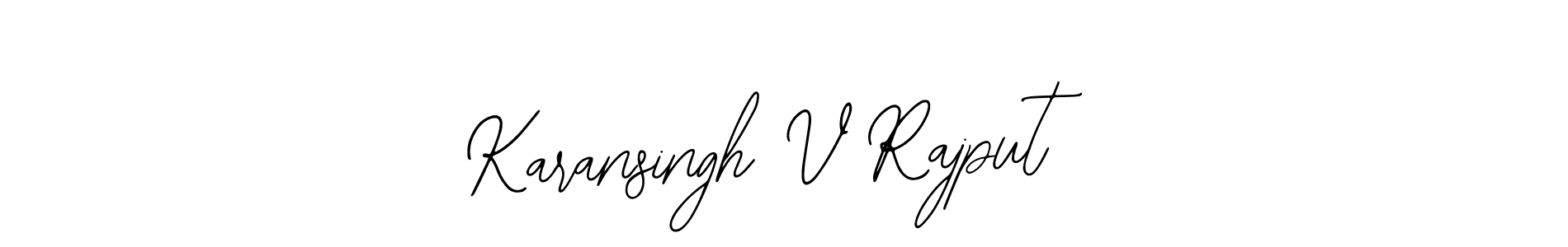 Use a signature maker to create a handwritten signature online. With this signature software, you can design (Bearetta-2O07w) your own signature for name Karansingh V Rajput. Karansingh V Rajput signature style 12 images and pictures png