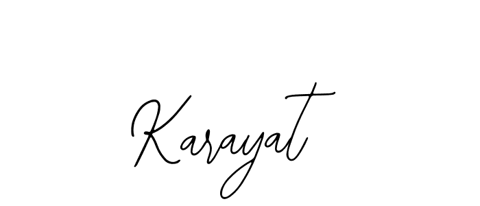 How to make Karayat name signature. Use Bearetta-2O07w style for creating short signs online. This is the latest handwritten sign. Karayat signature style 12 images and pictures png