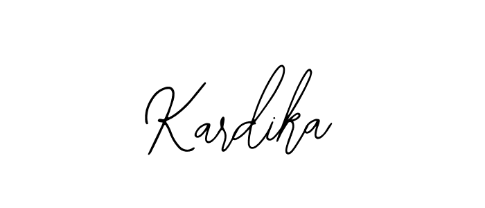 How to make Kardika name signature. Use Bearetta-2O07w style for creating short signs online. This is the latest handwritten sign. Kardika signature style 12 images and pictures png