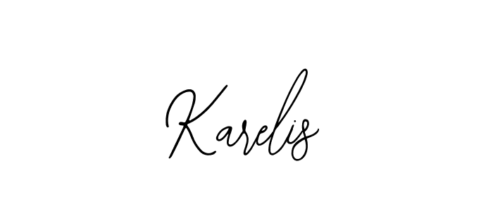 You should practise on your own different ways (Bearetta-2O07w) to write your name (Karelis) in signature. don't let someone else do it for you. Karelis signature style 12 images and pictures png