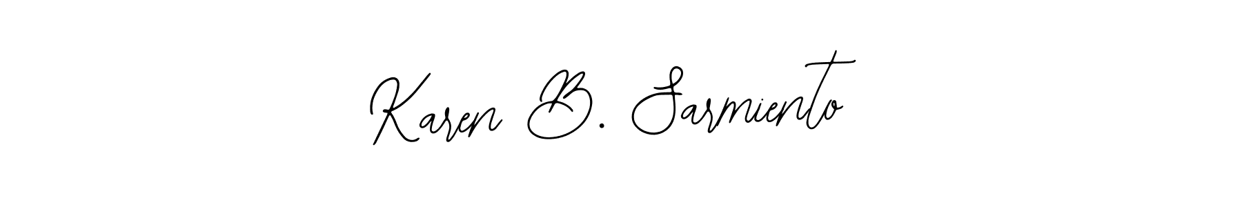It looks lik you need a new signature style for name Karen B. Sarmiento. Design unique handwritten (Bearetta-2O07w) signature with our free signature maker in just a few clicks. Karen B. Sarmiento signature style 12 images and pictures png