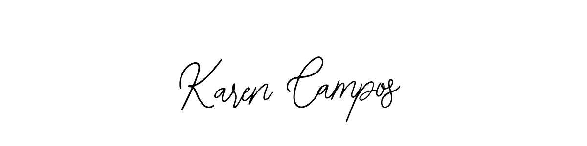 You should practise on your own different ways (Bearetta-2O07w) to write your name (Karen Campos) in signature. don't let someone else do it for you. Karen Campos signature style 12 images and pictures png