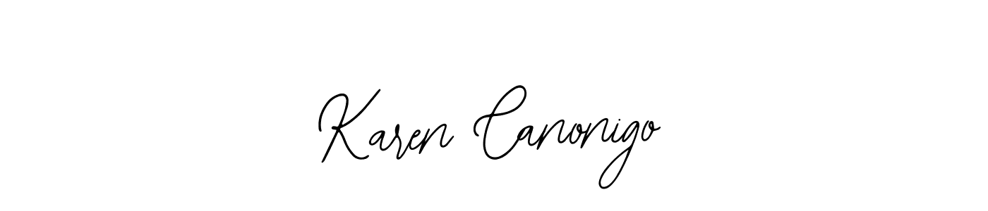 Use a signature maker to create a handwritten signature online. With this signature software, you can design (Bearetta-2O07w) your own signature for name Karen Canonigo. Karen Canonigo signature style 12 images and pictures png