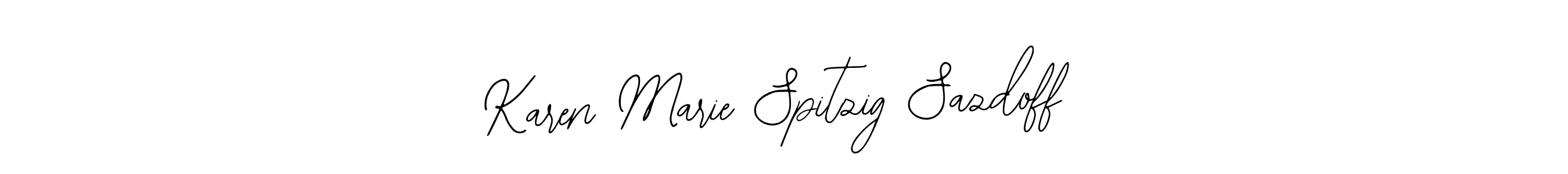 Design your own signature with our free online signature maker. With this signature software, you can create a handwritten (Bearetta-2O07w) signature for name Karen Marie Spitzig Sazdoff. Karen Marie Spitzig Sazdoff signature style 12 images and pictures png