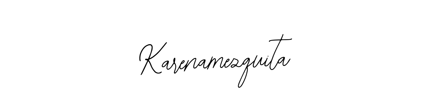 The best way (Bearetta-2O07w) to make a short signature is to pick only two or three words in your name. The name Karenamezquita include a total of six letters. For converting this name. Karenamezquita signature style 12 images and pictures png