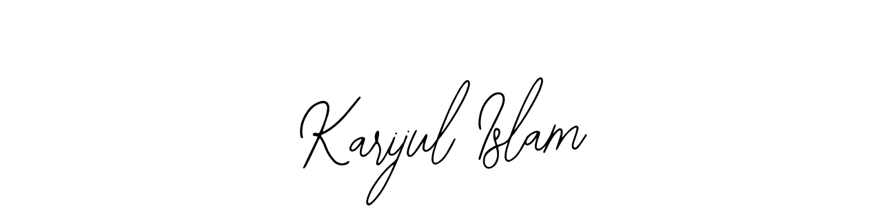 Similarly Bearetta-2O07w is the best handwritten signature design. Signature creator online .You can use it as an online autograph creator for name Karijul Islam. Karijul Islam signature style 12 images and pictures png
