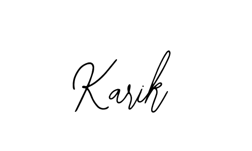 How to make Karik signature? Bearetta-2O07w is a professional autograph style. Create handwritten signature for Karik name. Karik signature style 12 images and pictures png