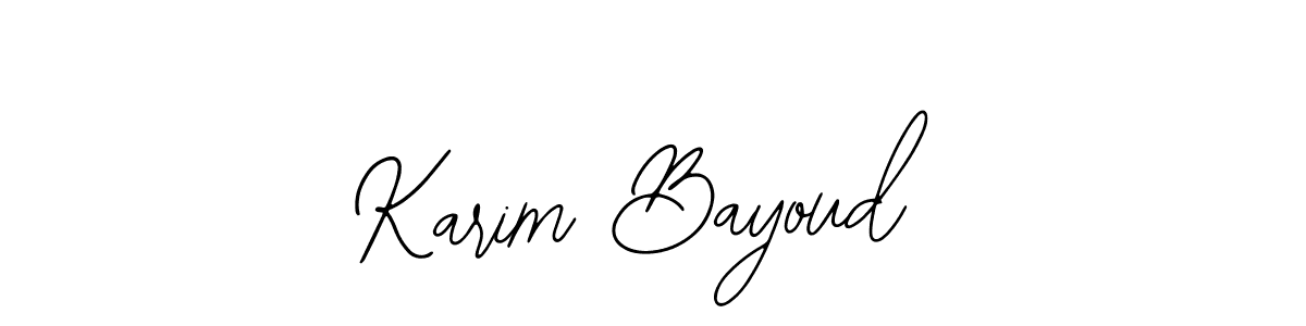 Use a signature maker to create a handwritten signature online. With this signature software, you can design (Bearetta-2O07w) your own signature for name Karim Bayoud. Karim Bayoud signature style 12 images and pictures png