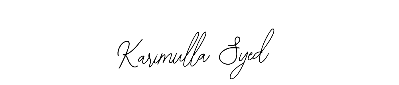 You should practise on your own different ways (Bearetta-2O07w) to write your name (Karimulla Syed) in signature. don't let someone else do it for you. Karimulla Syed signature style 12 images and pictures png