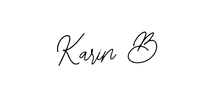 How to make Karin B name signature. Use Bearetta-2O07w style for creating short signs online. This is the latest handwritten sign. Karin B signature style 12 images and pictures png