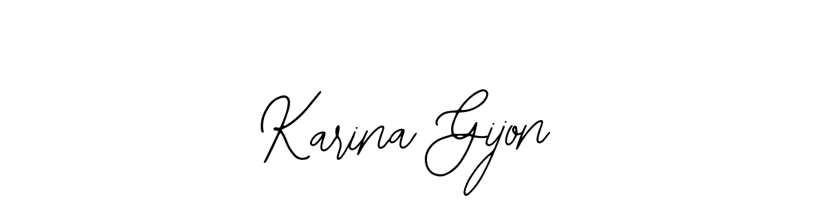 Use a signature maker to create a handwritten signature online. With this signature software, you can design (Bearetta-2O07w) your own signature for name Karina Gijon. Karina Gijon signature style 12 images and pictures png