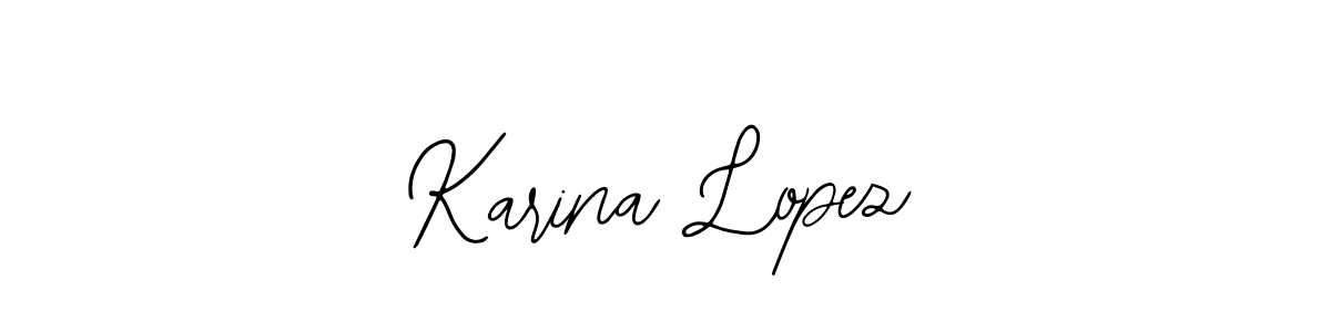 Design your own signature with our free online signature maker. With this signature software, you can create a handwritten (Bearetta-2O07w) signature for name Karina Lopez. Karina Lopez signature style 12 images and pictures png