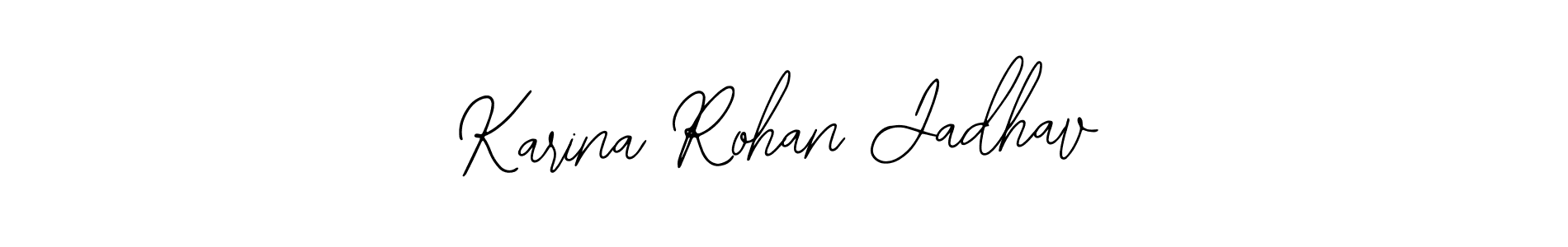 The best way (Bearetta-2O07w) to make a short signature is to pick only two or three words in your name. The name Karina Rohan Jadhav include a total of six letters. For converting this name. Karina Rohan Jadhav signature style 12 images and pictures png