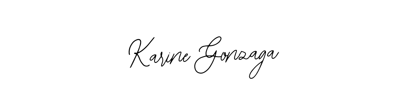You should practise on your own different ways (Bearetta-2O07w) to write your name (Karine Gonzaga) in signature. don't let someone else do it for you. Karine Gonzaga signature style 12 images and pictures png