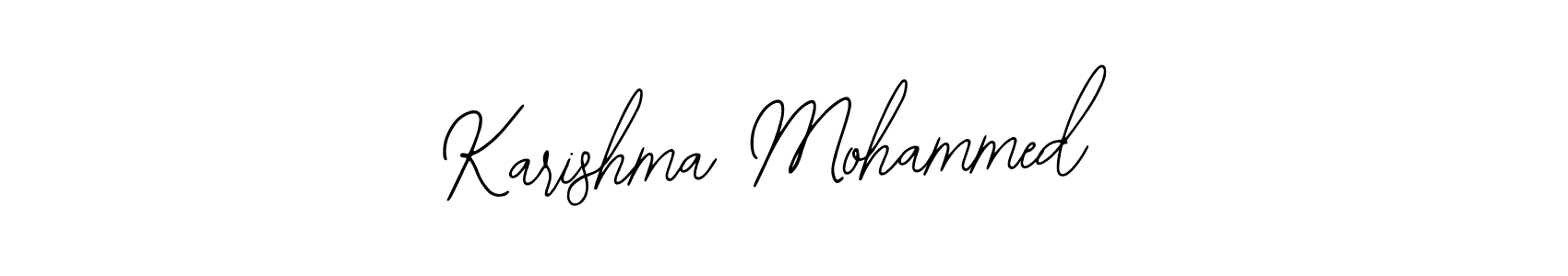 You should practise on your own different ways (Bearetta-2O07w) to write your name (Karishma Mohammed) in signature. don't let someone else do it for you. Karishma Mohammed signature style 12 images and pictures png