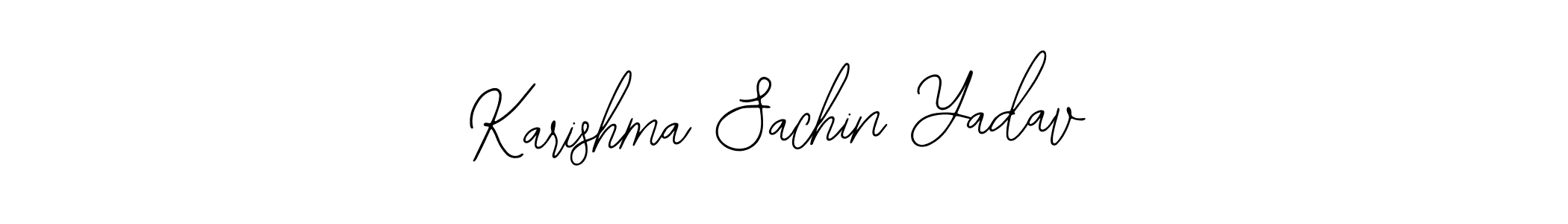 How to make Karishma Sachin Yadav name signature. Use Bearetta-2O07w style for creating short signs online. This is the latest handwritten sign. Karishma Sachin Yadav signature style 12 images and pictures png