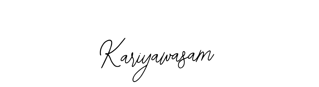 if you are searching for the best signature style for your name Kariyawasam. so please give up your signature search. here we have designed multiple signature styles  using Bearetta-2O07w. Kariyawasam signature style 12 images and pictures png