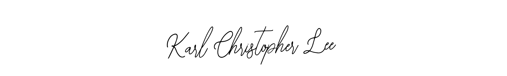 How to make Karl Christopher Lee name signature. Use Bearetta-2O07w style for creating short signs online. This is the latest handwritten sign. Karl Christopher Lee signature style 12 images and pictures png