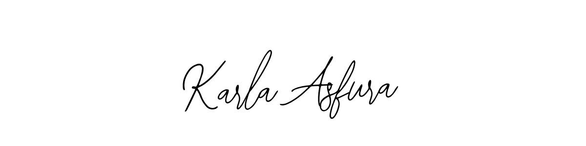 How to make Karla Asfura name signature. Use Bearetta-2O07w style for creating short signs online. This is the latest handwritten sign. Karla Asfura signature style 12 images and pictures png