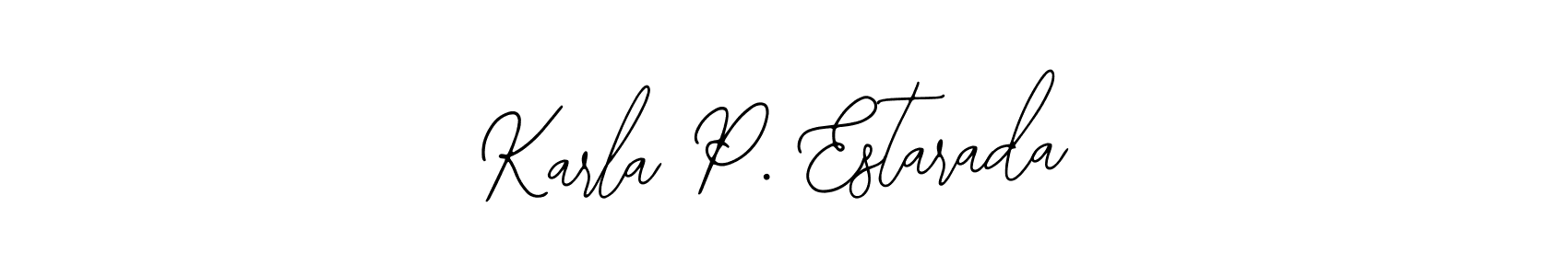 Use a signature maker to create a handwritten signature online. With this signature software, you can design (Bearetta-2O07w) your own signature for name Karla P. Estarada. Karla P. Estarada signature style 12 images and pictures png