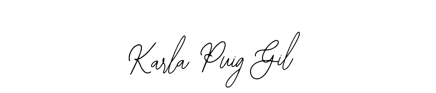 Karla Puig Gil stylish signature style. Best Handwritten Sign (Bearetta-2O07w) for my name. Handwritten Signature Collection Ideas for my name Karla Puig Gil. Karla Puig Gil signature style 12 images and pictures png