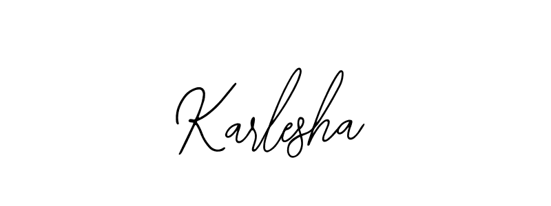 if you are searching for the best signature style for your name Karlesha. so please give up your signature search. here we have designed multiple signature styles  using Bearetta-2O07w. Karlesha signature style 12 images and pictures png