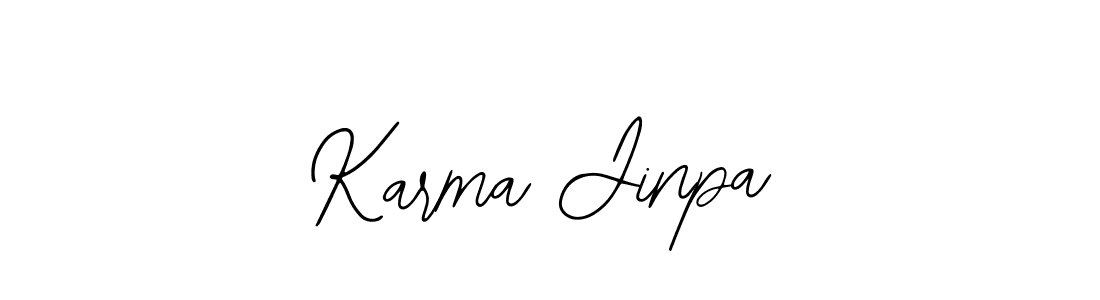 You should practise on your own different ways (Bearetta-2O07w) to write your name (Karma Jinpa) in signature. don't let someone else do it for you. Karma Jinpa signature style 12 images and pictures png