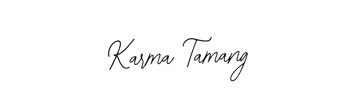 How to make Karma Tamang name signature. Use Bearetta-2O07w style for creating short signs online. This is the latest handwritten sign. Karma Tamang signature style 12 images and pictures png