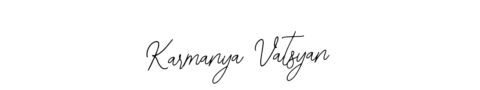 Create a beautiful signature design for name Karmanya Vatsyan. With this signature (Bearetta-2O07w) fonts, you can make a handwritten signature for free. Karmanya Vatsyan signature style 12 images and pictures png