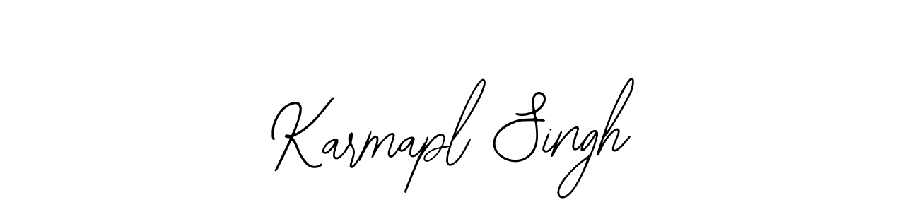 The best way (Bearetta-2O07w) to make a short signature is to pick only two or three words in your name. The name Karmapl Singh include a total of six letters. For converting this name. Karmapl Singh signature style 12 images and pictures png