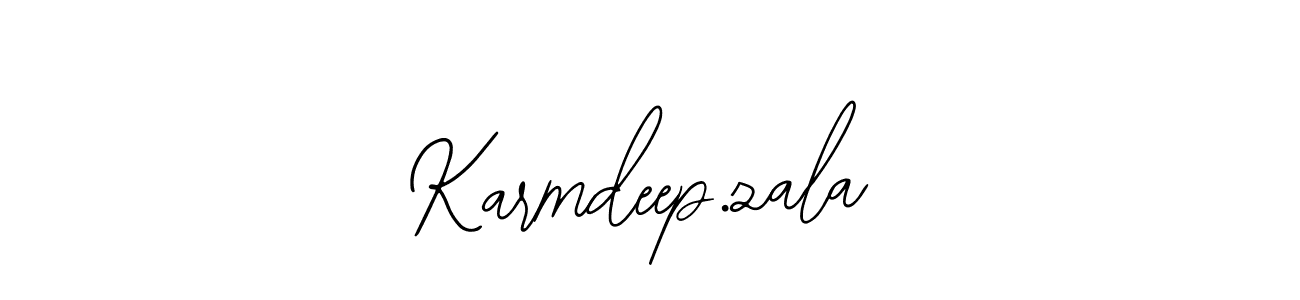 The best way (Bearetta-2O07w) to make a short signature is to pick only two or three words in your name. The name Karmdeep.zala include a total of six letters. For converting this name. Karmdeep.zala signature style 12 images and pictures png