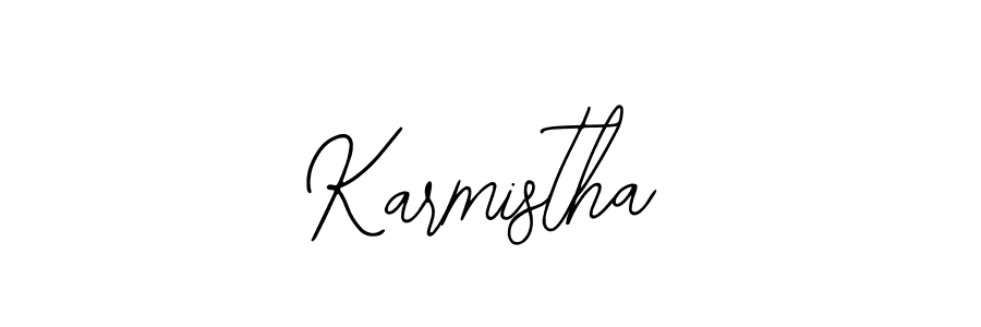 if you are searching for the best signature style for your name Karmistha. so please give up your signature search. here we have designed multiple signature styles  using Bearetta-2O07w. Karmistha signature style 12 images and pictures png